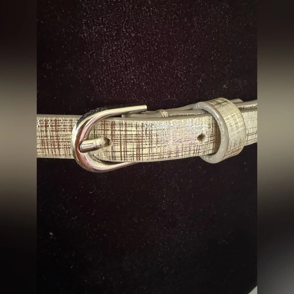 Ann‎ Taylor silver leather  Belt